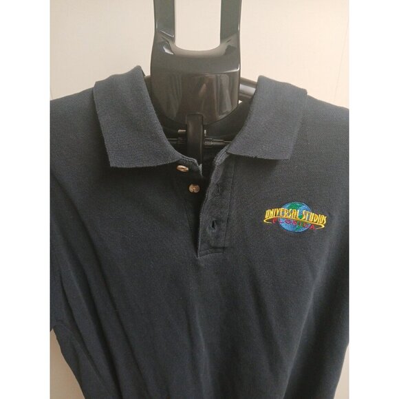 universal studios florida polo shirt mens size L short sleeve collared Black - Picture 6 of 7